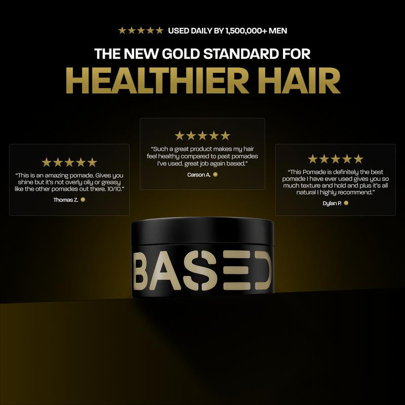 BASED Pomade | Medium Hold & Medium Shine | Simple, Effective, BASED.