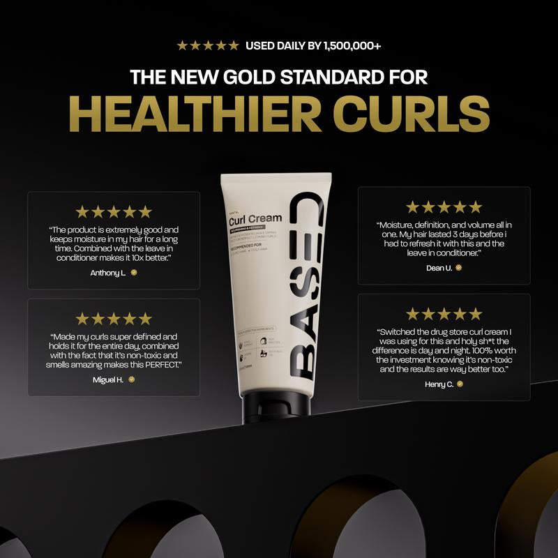 BASED Curl Cream | Instant Definition & Hydration | Simple, Effective, BASED.