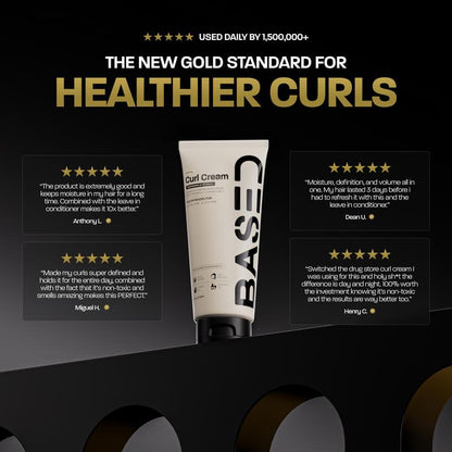 BASED Curl Cream | Instant Definition & Hydration | Simple, Effective, BASED.