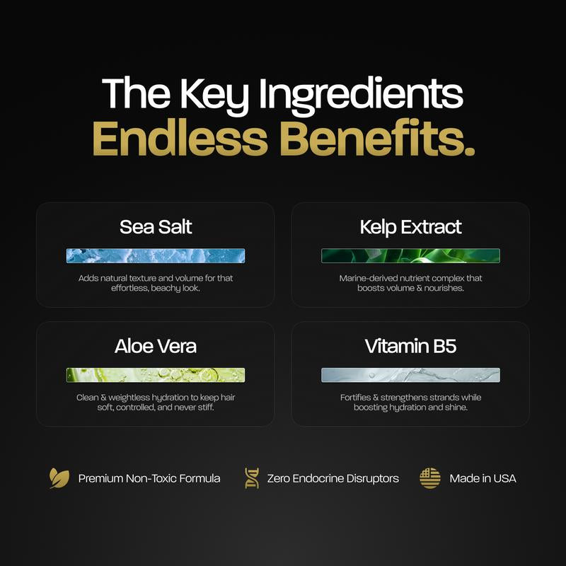 BASED Sea Salt Spray | Instant Volume & Texture | Infused with Kelp Extract & Vitamin B5 | Simple, Effective, BASED.