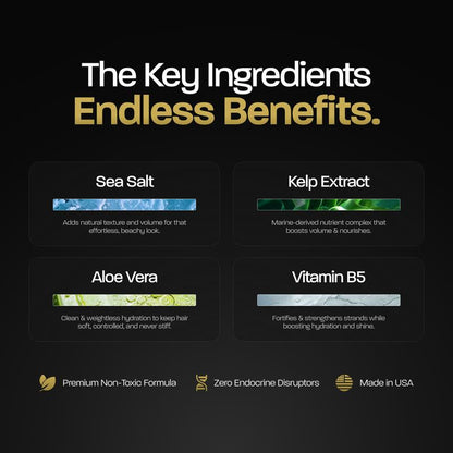 BASED Sea Salt Spray | Instant Volume & Texture | Infused with Kelp Extract & Vitamin B5 | Simple, Effective, BASED.