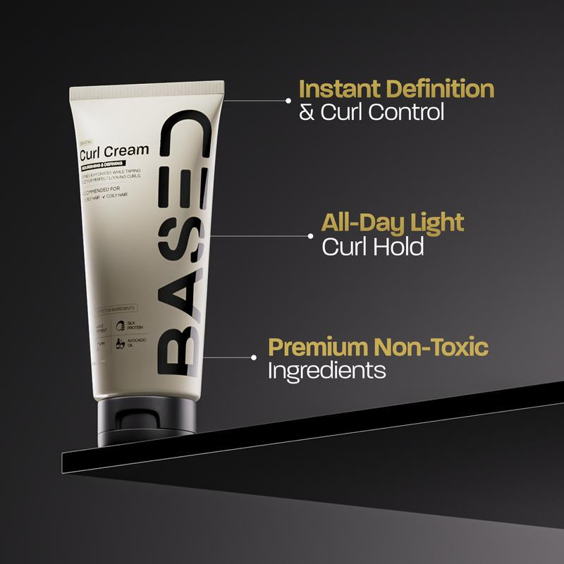 BASED Curl Cream | Instant Definition & Hydration | Simple, Effective, BASED.