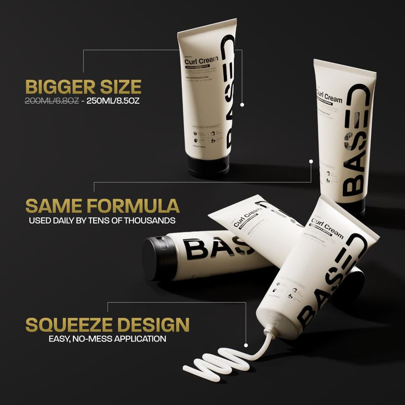 BASED Curl Cream | Instant Definition & Hydration | Simple, Effective, BASED.